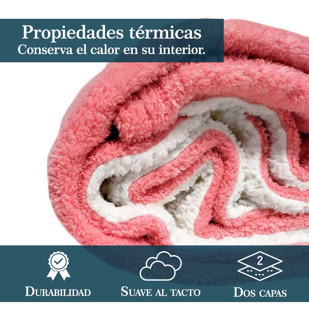 Cobijas ovejera forrada Morado Oscuro