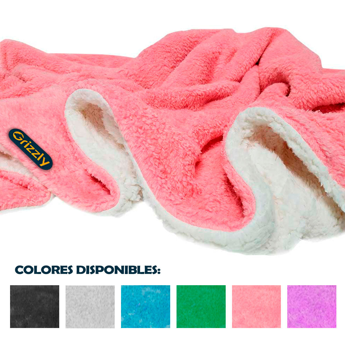 Cobijas ovejera forrada Azul Petroleo