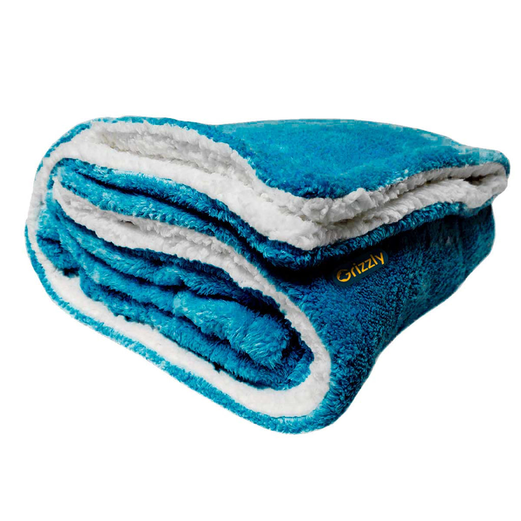 Cobijas ovejera forrada Azul Petroleo