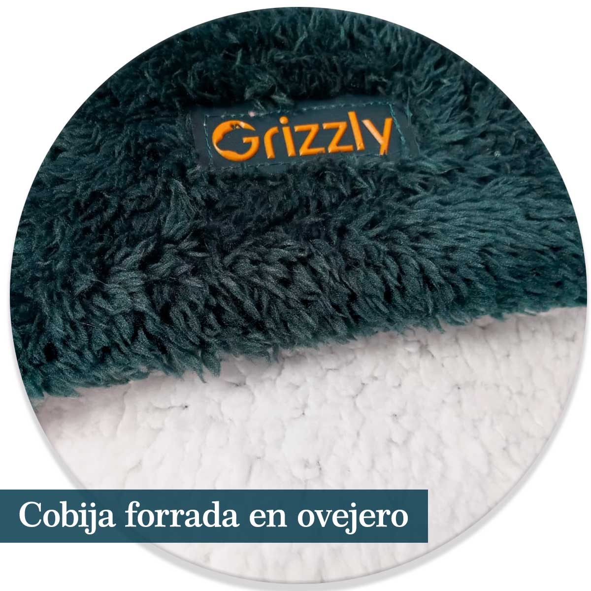 Cobijas ovejera forrada Verde Oscuro