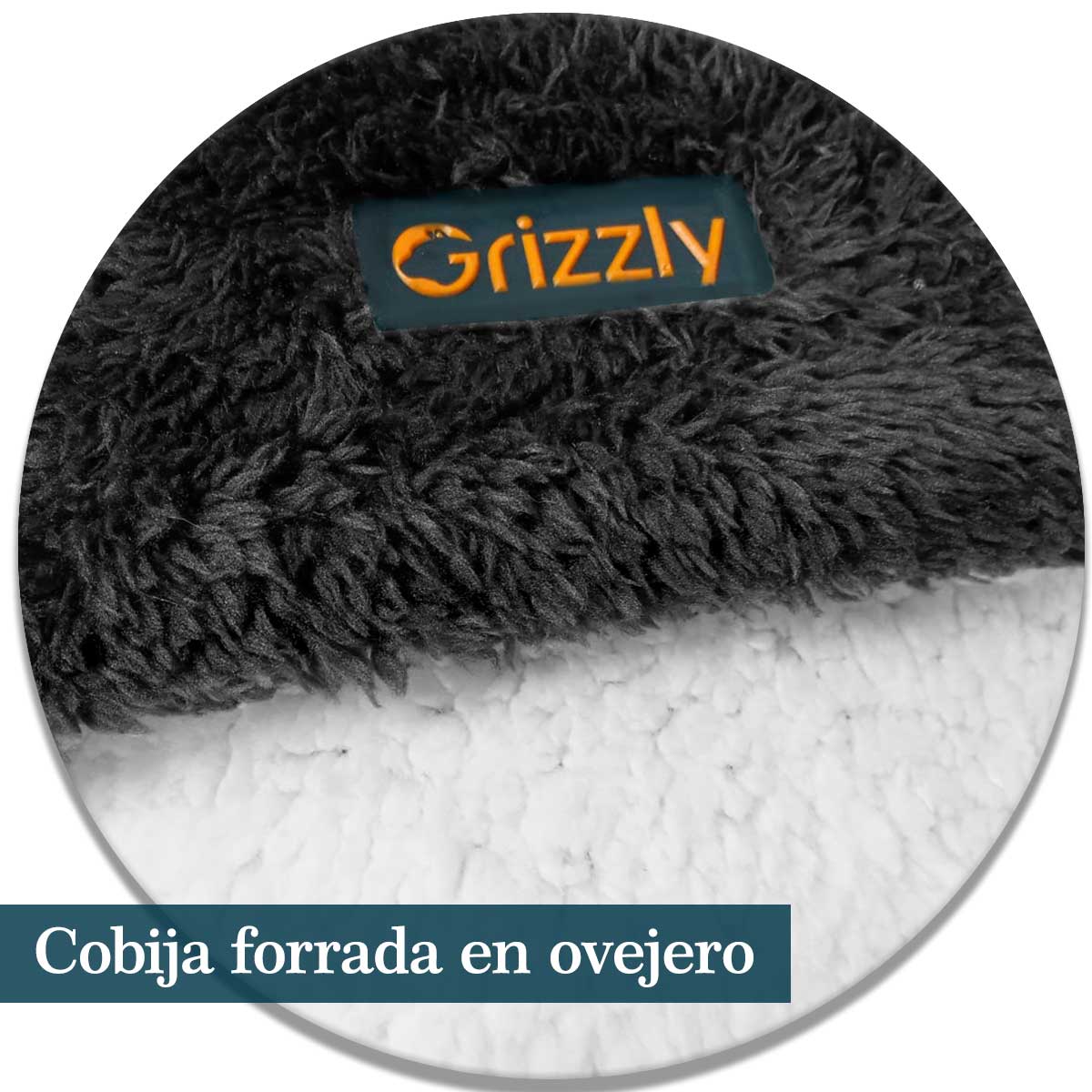 Cobija ovejera forrada Negra