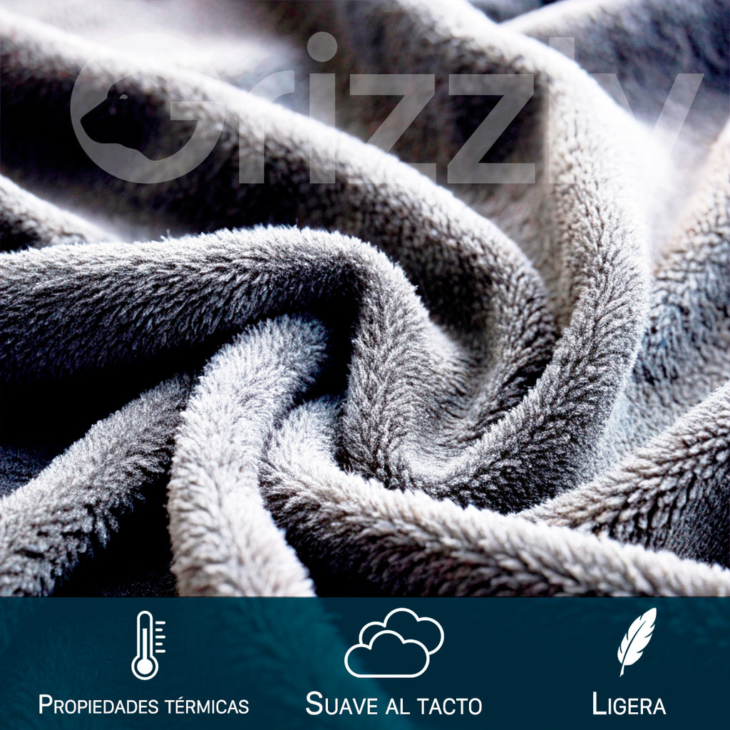 Buzo Grizzly extra Largo Gris Perla