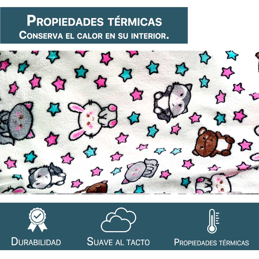 Cobijas con mangas estampadas