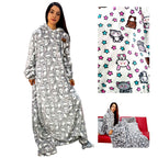 Cobijas con mangas estampadas