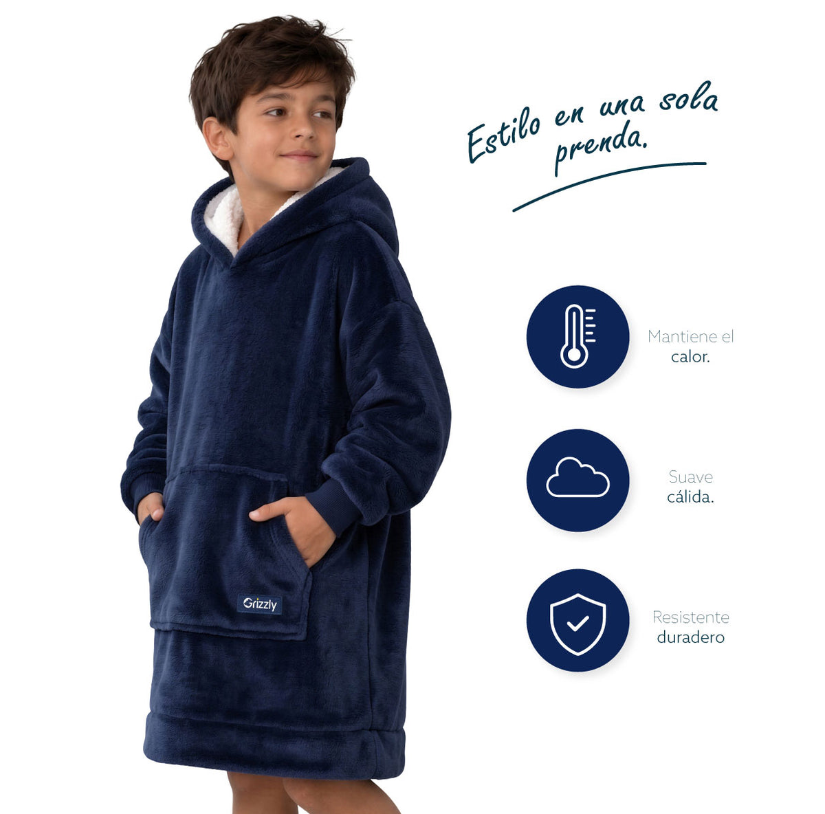 Buzos Grizzly Light Niños colores oscuros