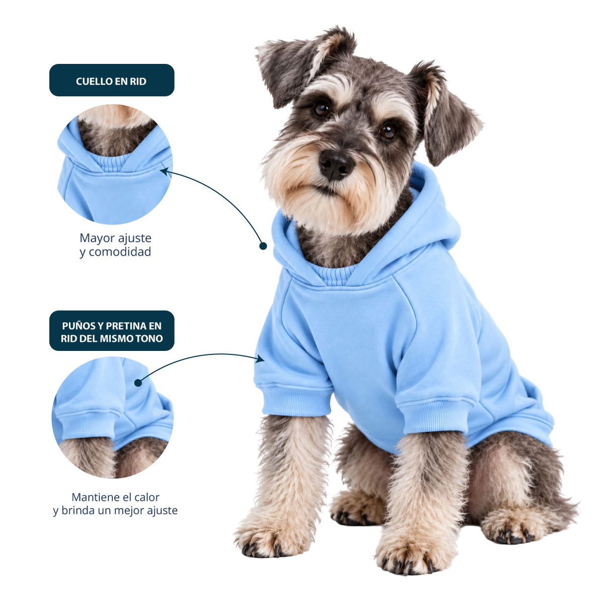 Saco para perros algodón perchado