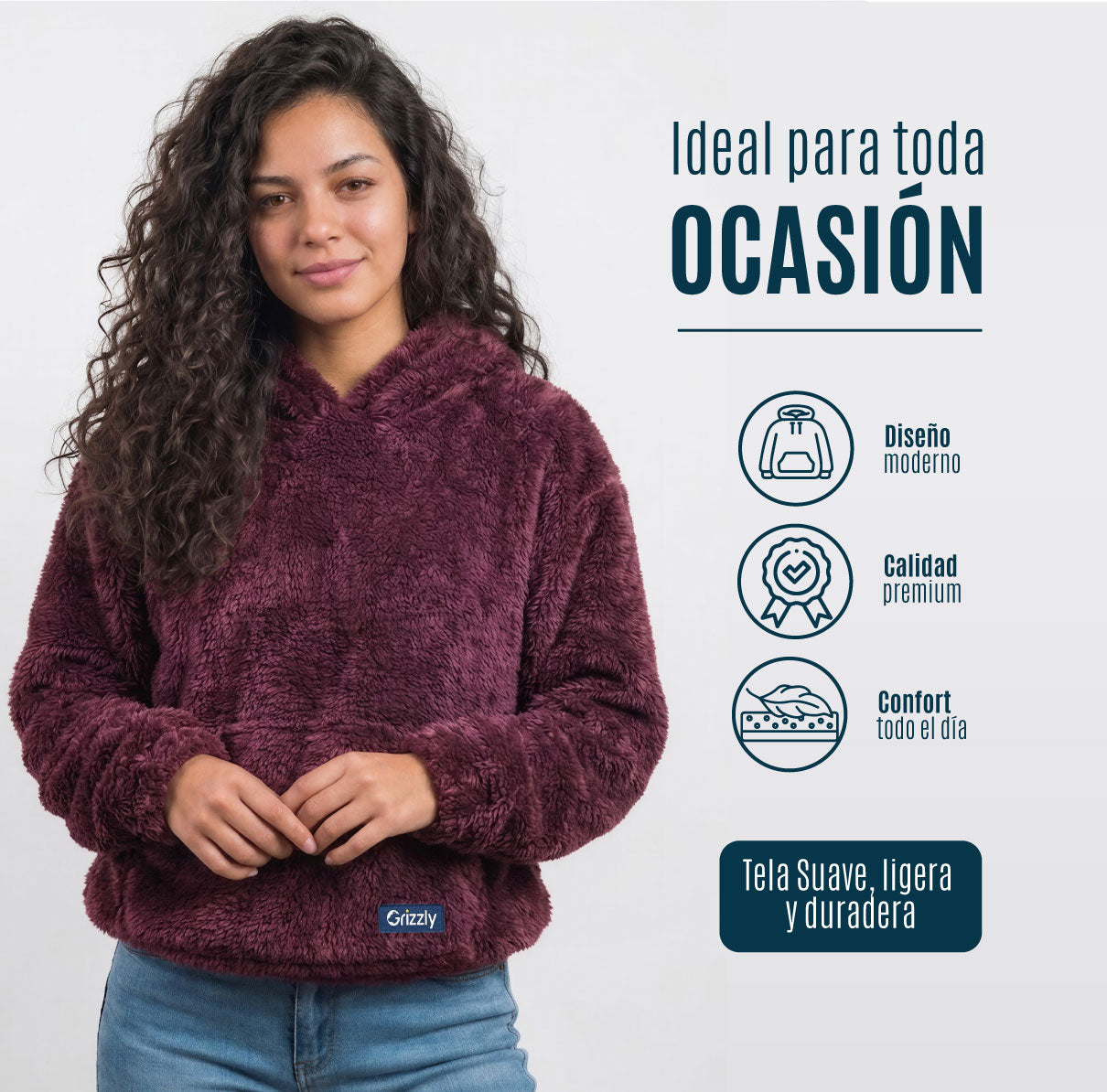 Hoodie Clásico Grizzly Mujer