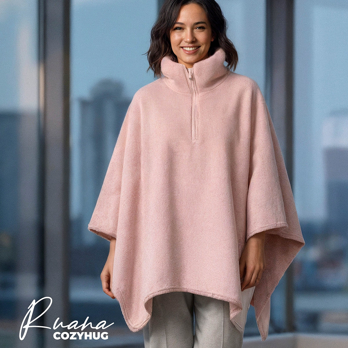 RUANA COZY HUG - GRIZZLY