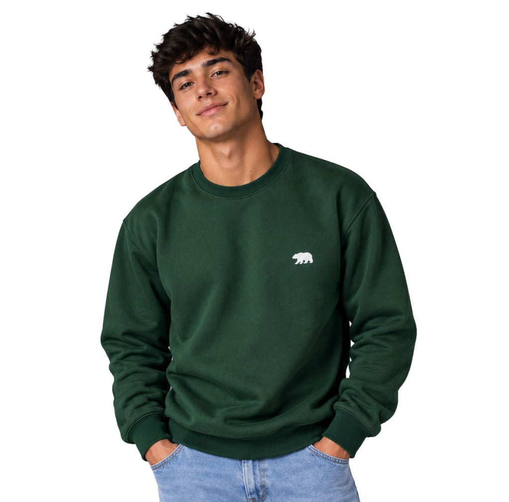 Promo x2 Cuello redondo Unisex Verde Oscuro