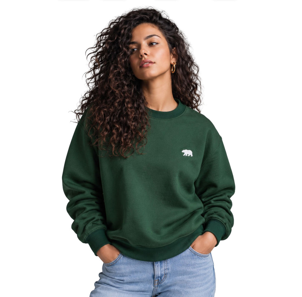 Promo x2 Cuello redondo Unisex Verde Oscuro